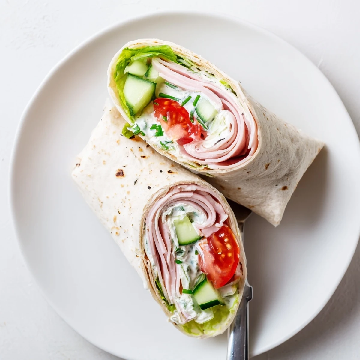Schinken Quark Gemüse Wrap