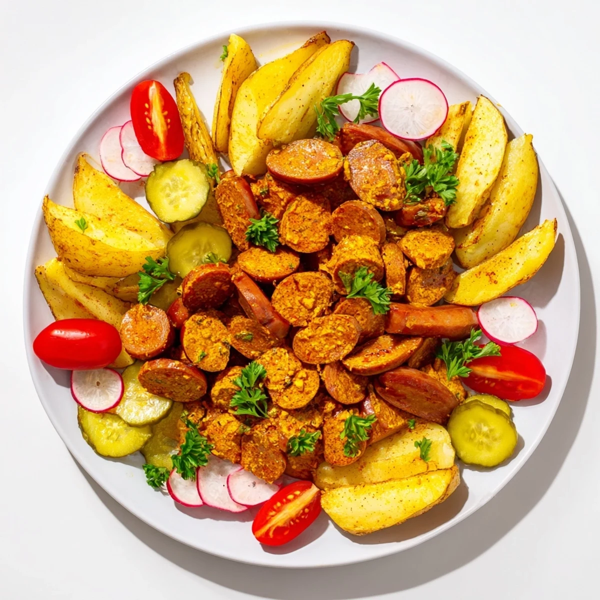 Currywurst Board mit Senf