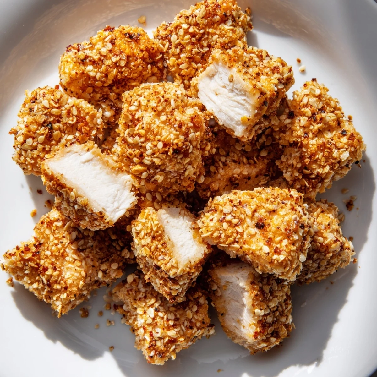 Knusprige Pretzel Huhn Bites