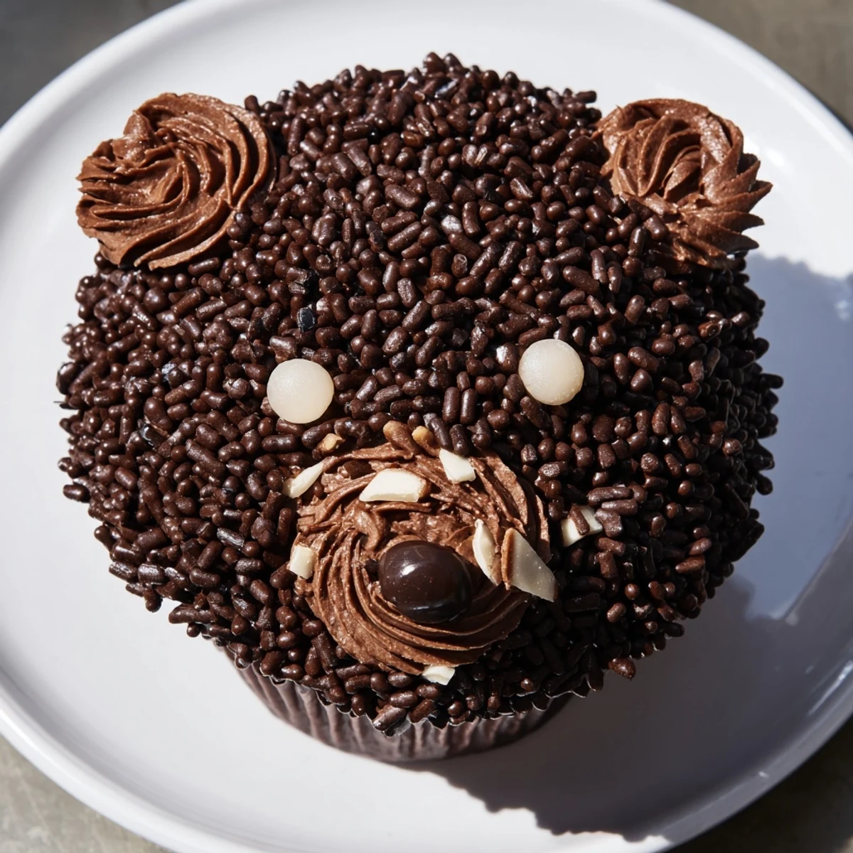 This close-up showcases a whimsical Hedgehog Cupcake Tower, ready to be enjoyed at a party.