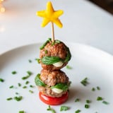 Mini Fleischbällchen Weihnachtsbaum