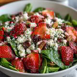 Frische Erdbeer Spinatsalat