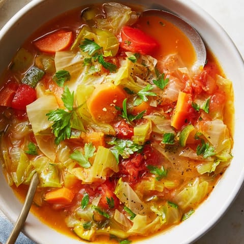 Vegane Kohlsuppe Gemüse Kräuter