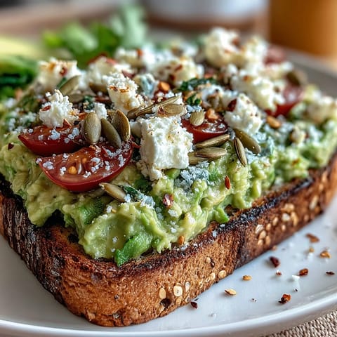Ein cremiges Avocado Toast auf ganzkornbrot mit einem Hauch Zitrone und Salz.