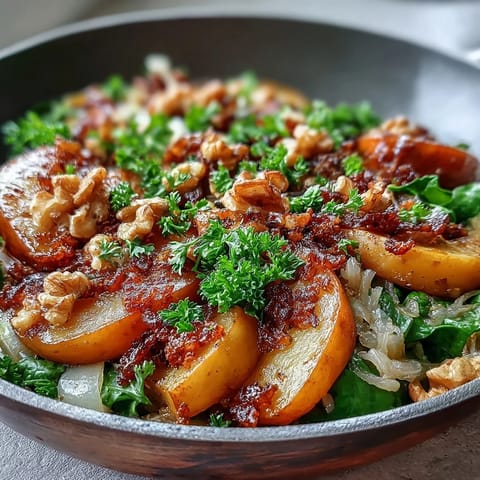 Apfel Sauerkraut Pfanne