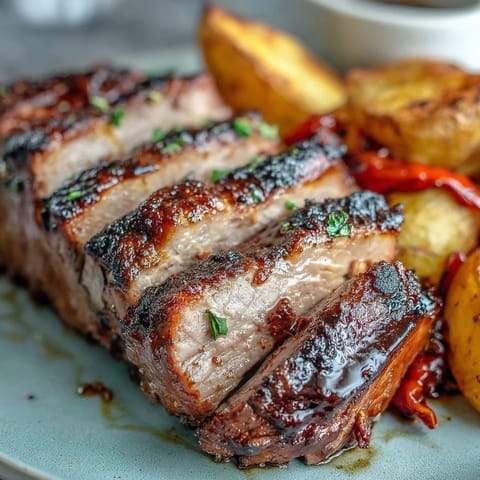 Mariniertes Ibérico Schweinefilet mit Röstkartoffeln
