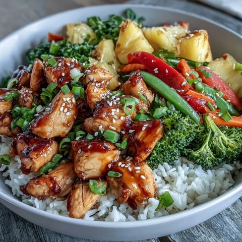 Huhn Teriyaki Reis Schale