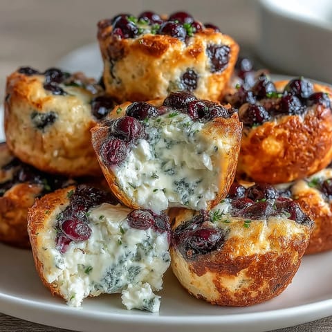 Mini Cottage Cheese Blaubeer Bites