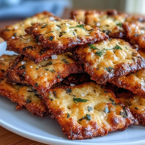 Knusprige hausgemachte Cheez-Its mit Ranch-Geschmack und goldgelber Farbe, perfekt für Game-Day-Snacks.