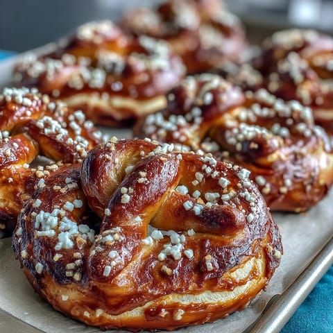 Festliche, grüne Brezel-Blätter in Kleeblattform, mit süßer Zuckerüberzug und bunten Streuseln für St. Patrick's Day.