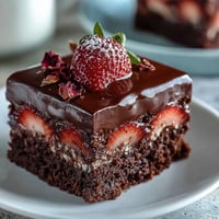 Schokoladen-Bark mit Dubai-Schokolade und Erdbeeren – Eine visuelle Köstlichkeit mit cremiger weißer und dunkler Schokolade, belegt mit frischen Erdbeeren, Pistazien und essbaren Rosenblättern.